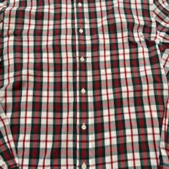 Saddlebred Long Sleeve Button Up Shirt Red & Green Plaid Men’s Size XLT - Picture 10 of 11
